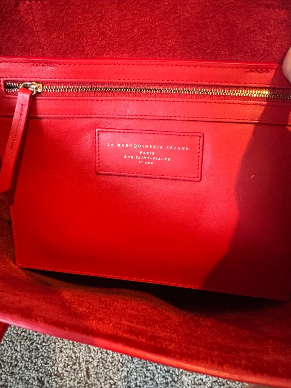 Sezane The Tote Patent Red - Picture 6 of 11